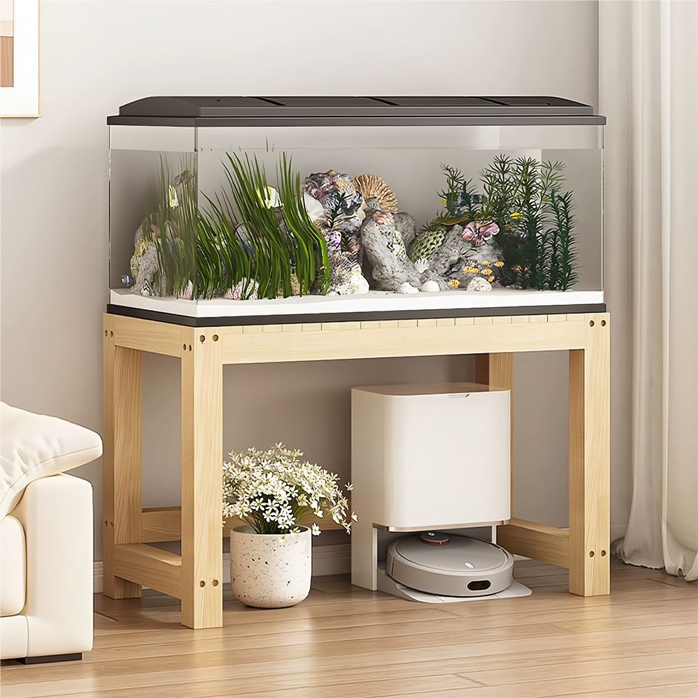 水槽台 水槽スタンド 水槽置き台 物を置く台 水槽 ラック 木製 高い耐荷重能力 お手入れ簡単アクアリウ..