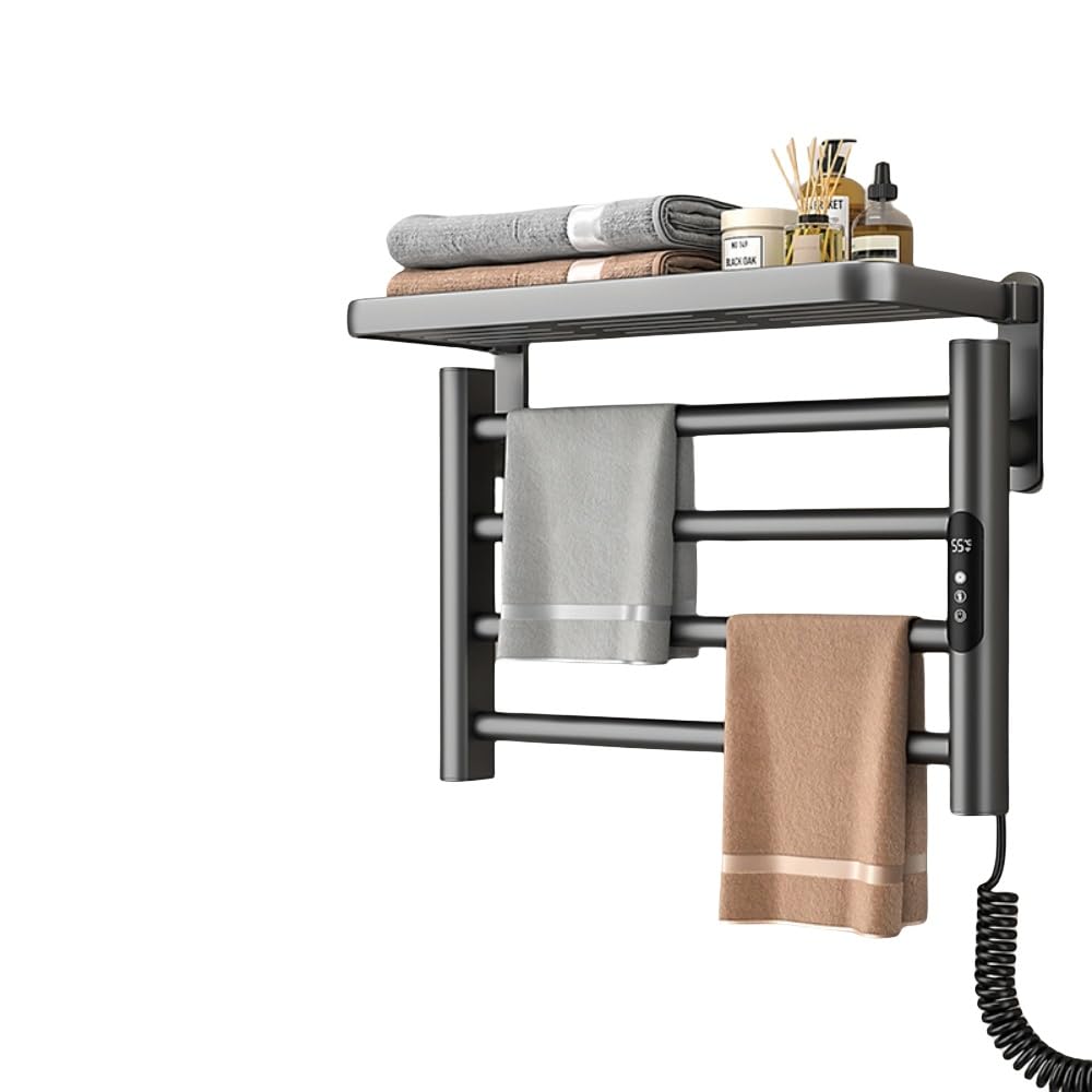 低電力 電気加熱式タオルラ バスタオル掛け 乾燥機 加熱レール ウォーマー 電気暖房タオルラック 乾燥..