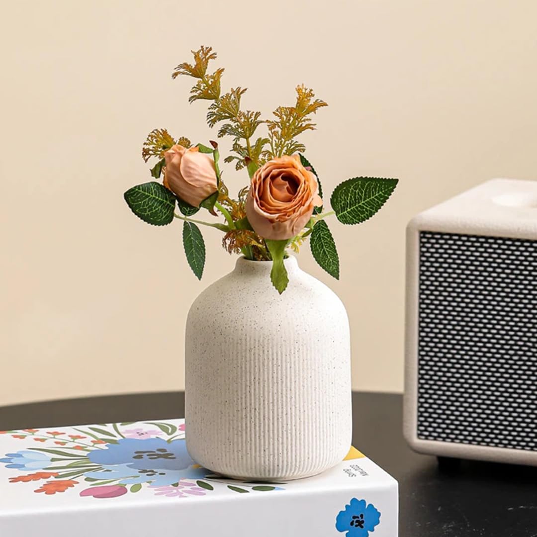 Rakuten - 造花 花瓶付き フェイクフラワー バラ 花置物 人工観葉植物 モダン おしゃれ インテリア装飾 お祝い プレゼント 贈り物