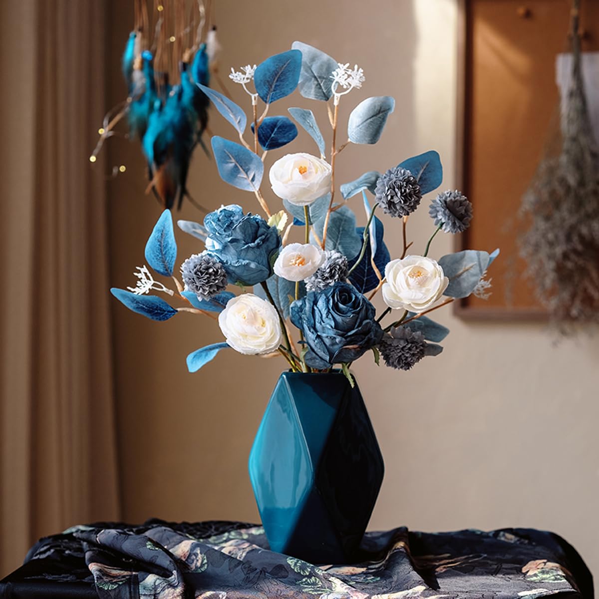 造花 花瓶付き インテリア 枯れない花 フェイクグリーン 人工観葉植物 現代 シンプル リビング 玄関 寝室 オフィス ラック テーブル 窓 飾り アクセサリー 家の装飾 ギフト用