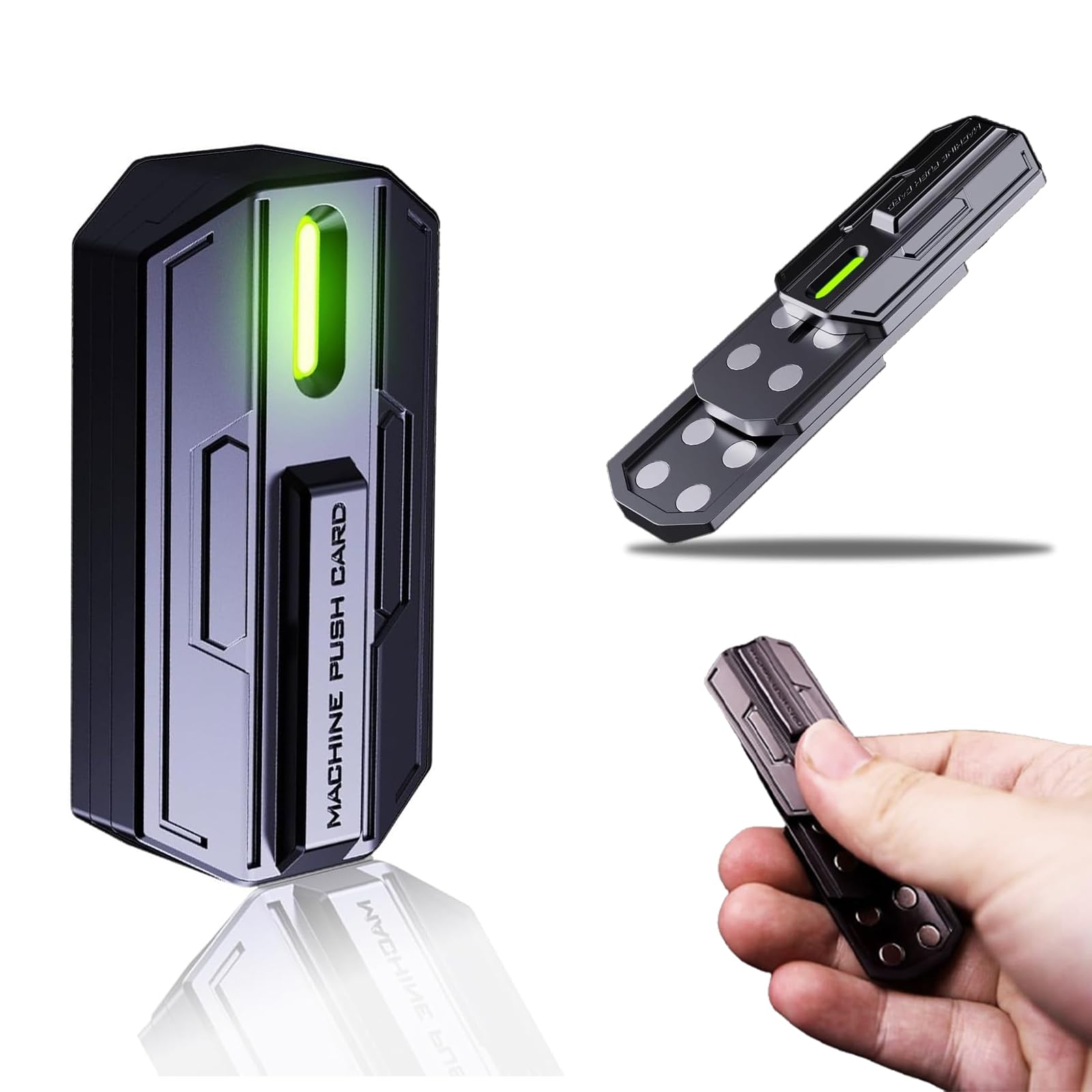 Rakuten - フィジェットトイ フィジェットスライダー おもちゃ 方型EDC 三層式 発光 フィジェットカード ガジェット メタルプッシュ フィジェットキューブ ストレス発散グッズ 暇つぶし ストレス解消 プッシュとプル 大人 誕生日 クリスマス 新年 プレゼント