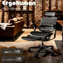 エルゴヒューマン プロ2 オットマン オフィスチェア ottoman ハイエンドモデル ヘッドレスト エラストメリック メッシュ フットレスト 高機能チェア パ...
