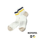 ロトト クルーソックス メンズ レディース RoToTo O.S. RIBBED ANKLE SOCKS O.S.リブアンクルソックス R1404 正規取扱品