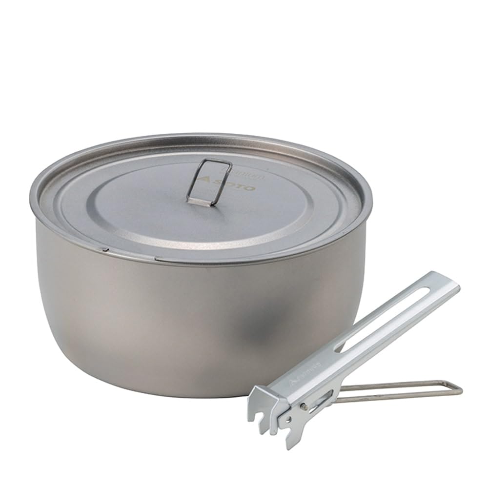 Titanium Pot, Deep/Shallow, Lightweight, 0.3mm Thick, Compact Storage, Ideal for Outdoor Activities, Hiking, Trekking, Camping, and Emergency Preparedness, Solo/Duo Use (S size)