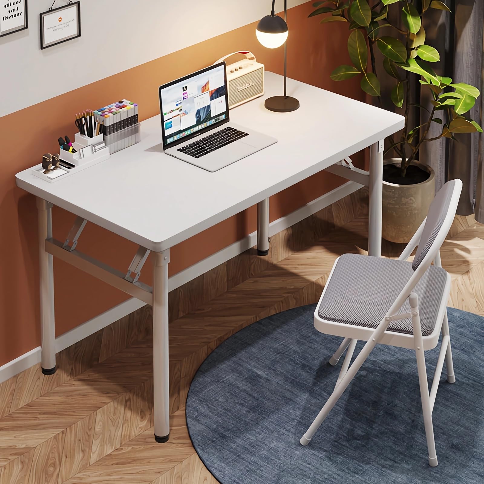 【送料無料】折りたたみデスク デスク パソコンデスク 机 折り畳み 幅80cm×奥行50cm PC 在宅勤務 リモートワーク用 おしゃれ 一人暮ら sora-value1-10012339 Sora Value パッケージ画像
