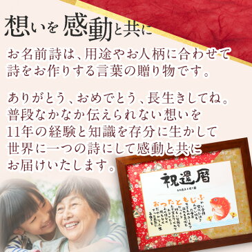 古希祝い 想いを伝える言葉のギフト 名前メッセージポエム 名前詩 Lサイズ 敬老の日 還暦祝い 古希祝い 金婚式 銀婚式 父 母 家族 お祝い 祖父 祖母 名前 ポエム 花以外 プレゼント