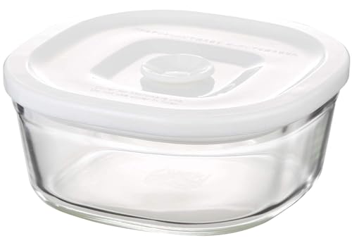 iwaki(イワキ) 耐熱ガラス 密閉容器 ホワイト S 径13.0×高5.5cm 260ml パック&レンジ C3240MP-W 送料無料