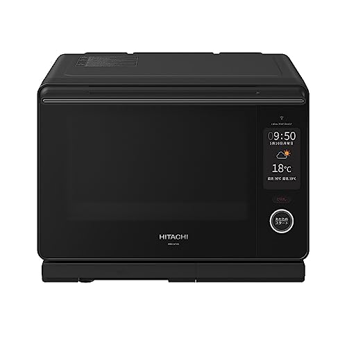 日立(HITACHI) オーブンレンジ ヘルシーシェフ 30L MRO-W10B K フロストブラック ボイラー熱風式過熱水蒸気 Wスキ 送料無料