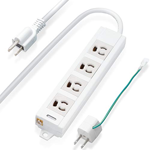 エレコム 電源タップ マグネット付 抜け止めコンセント 壁取付用固定フック付 3P-2P変換アダプタ付 4個口 10m T-ECOH34 送料無料