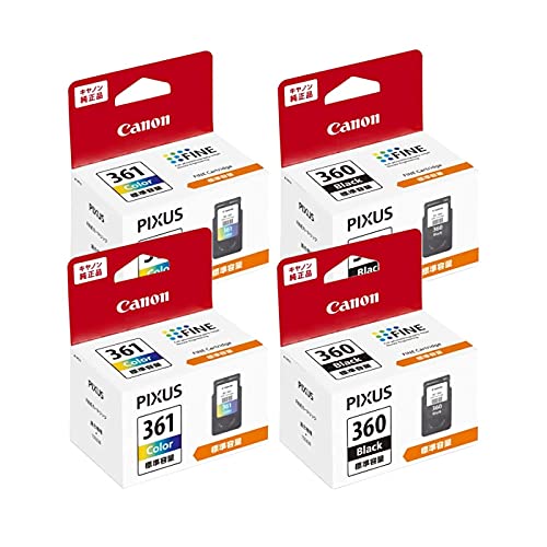 【純正品2セット】CANON FINEカートリッジ BC-360(ブラック) + BC-361(3色 ...