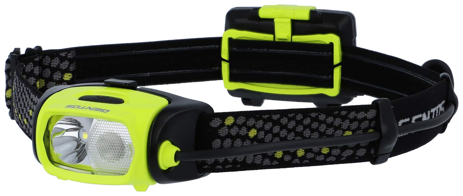 GENTOS(ジェントス) LED ヘッドライト 【明るさ330ルーメン/実用点灯9時間/耐塵/防滴/赤色サブLED】 単3形電池3本使 送料無料