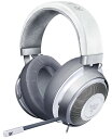 Razer Kraken Mercury White ゲーミングヘッドセット 3.5mm 冷却パッド PS4 PS5 PC Switch 送料無料