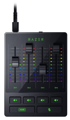Audio Interface - Razer Audio Mixer オーディオミキサー ミュートボタン付き ストリーミング配信 オーディオインターフェース 4チャンネル 送料無料