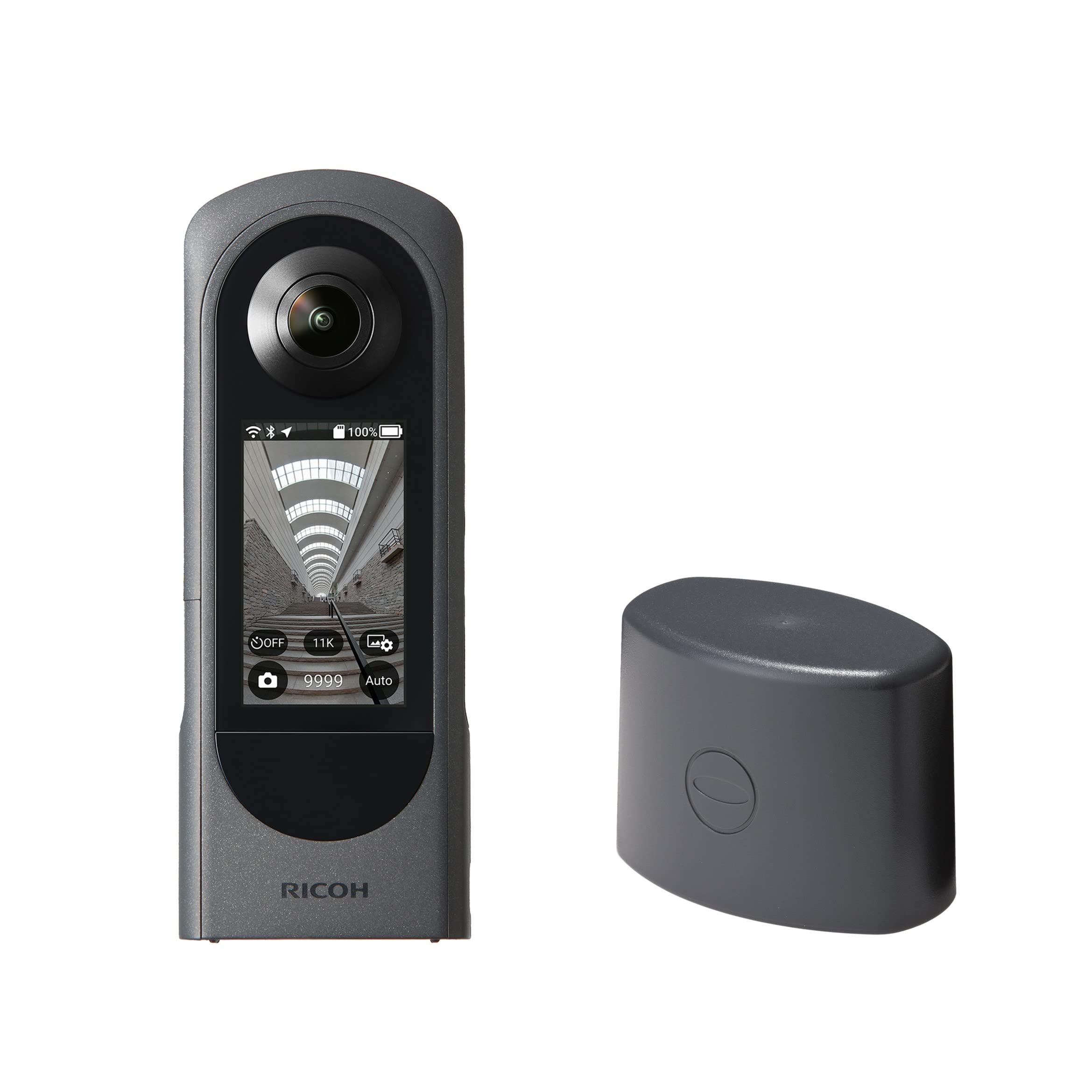 RICOH THETA X 360度カメラ ＋ RICOH レンズキャップ TL-3 セット 【レンズ保護】 【持ち運び】 【底部..