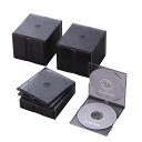 エレコム CD/DVDスリムプラケース/2枚収納/50パック/クリアブラック 送料無料