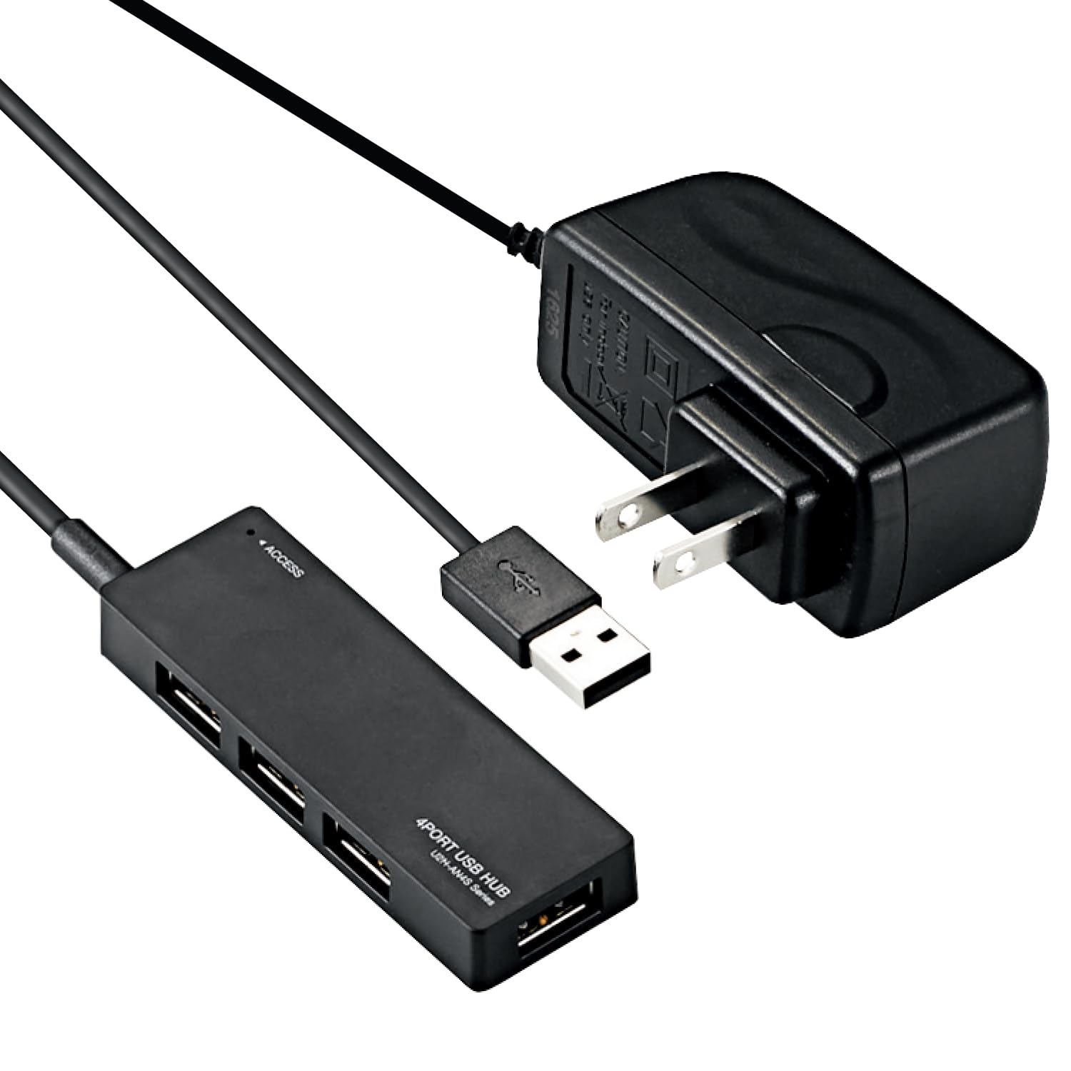 エレコム USB2.0 ハブ 4ポート ACアダプタ付 セルフ/バス両対応 Nintendo Switch動作確認済 ブラック U2H- 送料無料