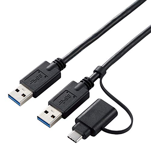 エレコム データ移行ケーブル [ Windows Mac対応 ] USB3.0 Type-Cアダプタ付属 1.5m ブラック UC-TV 送料無料