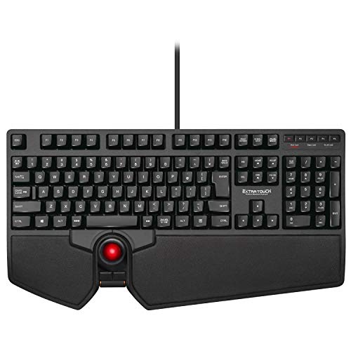 エレコム トラックボール付キーボード 有線 プレミアムメンブレン キー割り当て ハードウェアマクロ対応 リストレスト ブラック TK-T 送料無料