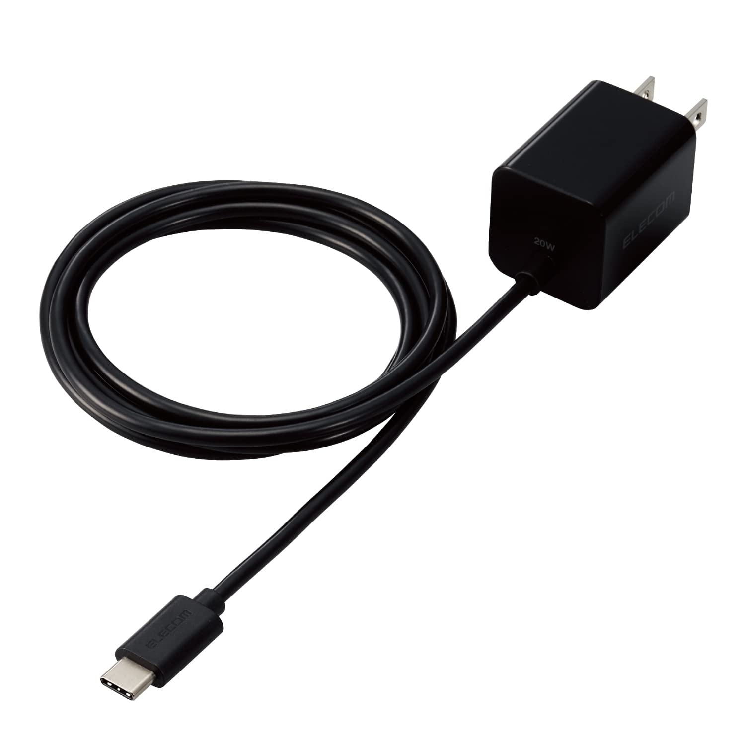 エレコム 充電器 USB PD対応 20W Type-C ケーブル一体型 1.5m 小型 コンパクト 折りたたみ式プラグ採用 【Type 送料無料