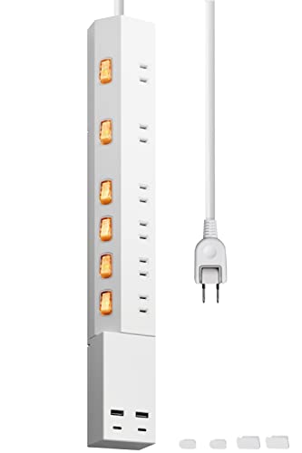 エレコム 電源タップ 雷ガード USBタップ 2.5m 6個口 USB 45W  U 送料無料
