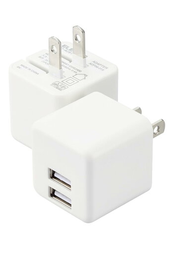 エレコム 充電器 2個セット USB コンセント USB-A 2ポート 最大12W 5V 2A 折りたたみ式プラグ おまかせ充電対応 2 送料無料 エレコム 充電器 2個セット USB コンセント USB-A 2ポート 最大12W 5V 2A 折りたたみ式プラグ おまかせ充電対応 2 送料無料