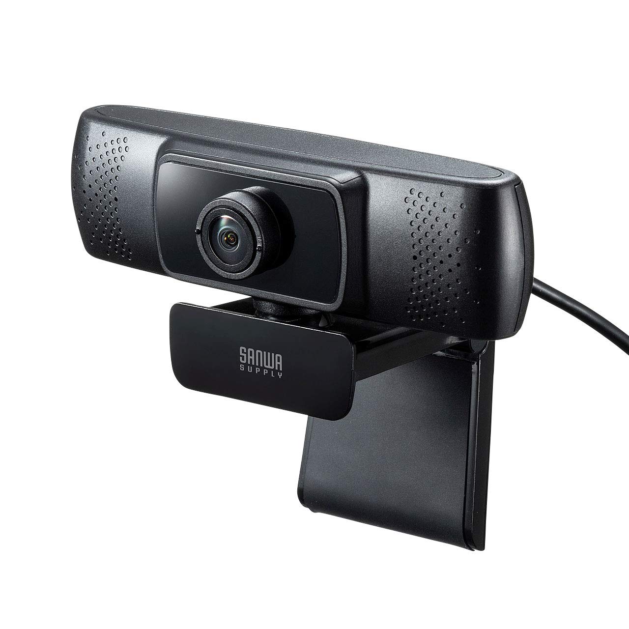 サンワサプライ 会議用ワイドレンズWEBカメラ USB接続 150°超広角 マイク内蔵 Skype対応 ブラック CMS-V43BK 送料無料