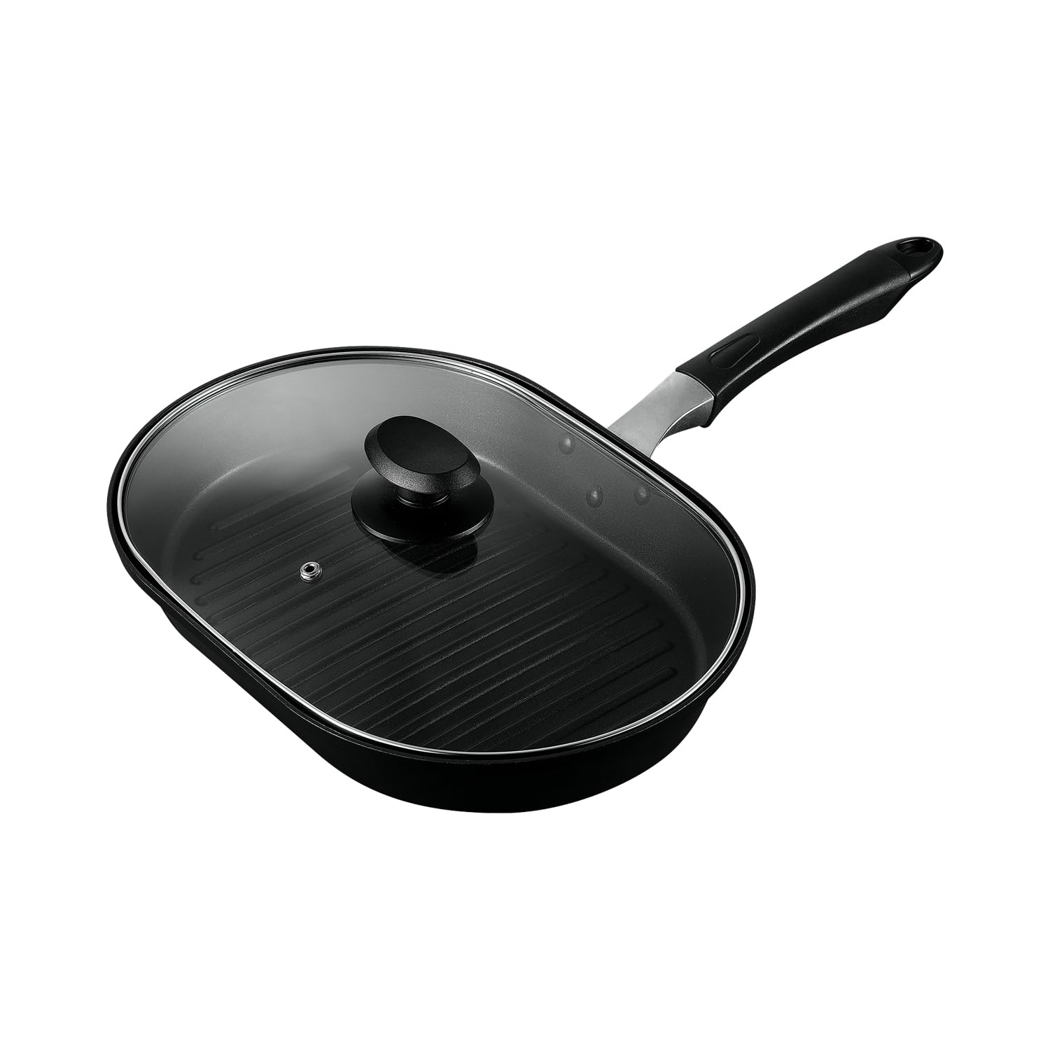 パール金属 魚焼き ワイドパン IH対応 ガラス蓋付 ふっ素加工 グリルファン HB-4539 送料無料