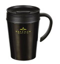 パール金属 マグカップ ブラック 400ml 真空蓋付 カフェマグバリスタ HB-3988 送料無料