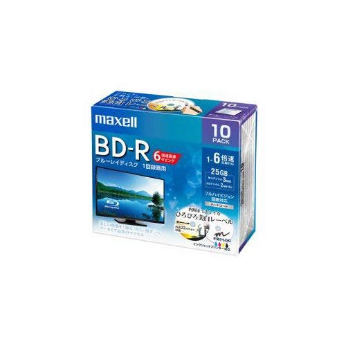 マクセル(maxell) maxell 録画用 BD-R 標準130分 6倍速 ワイドプリンタブルホワイト 10枚パック BRV25WP 送料無料 マクセル(maxell) maxell 録画用 BD-R 標準130分 6倍速 ワイドプリンタブルホワイト 10枚パック BRV25WP 送料無料