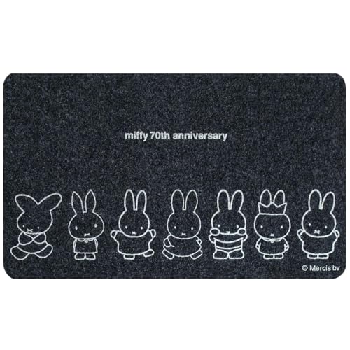 オカトー miffy ミッフィー 【70周年限定デザイン】 屋内 ・ 屋外 兼用 玄関マット 薄型 軽量 すべり止め付き 幅75×奥行4 送料無料