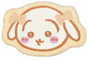 MORIPiLO ちいかわ うさぎ 玄関マット 室内用 小さめ 可愛い 約40cm (インテリアマット リボンベージュ) グッズ キャラ 送料無料