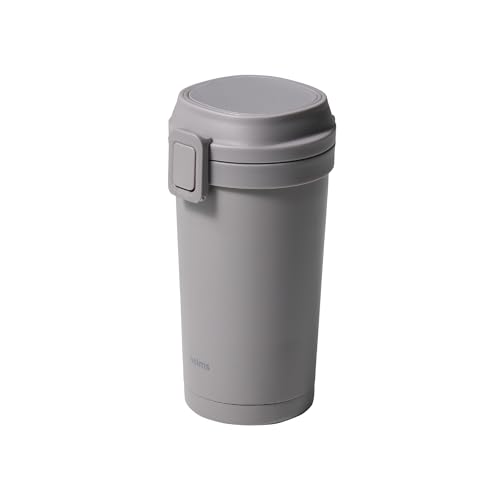 樂天商城 - シービージャパン 水筒 タンブラー 400ml ダークグレー [食洗機対応] ワンタッチ開閉式 真空断熱 2層構造 ワンタッチタンブラー 送料無料