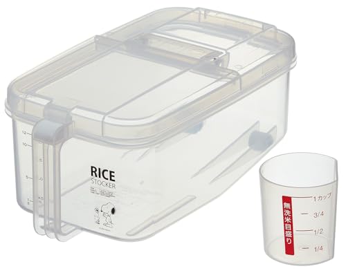 スケーター(Skater) 冷蔵庫用 米びつ 横型 軽量カップ付 キャスター付 日本製 2.5kg スヌーピー RBI2-A..