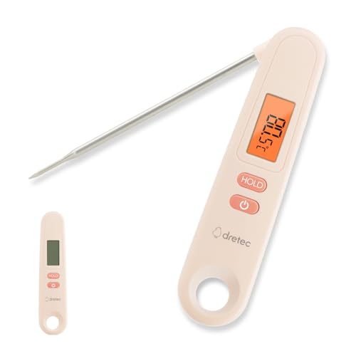 ドリテック(dretec) 折りたためるクッキング温度計 温度計 折りたたみ コンパクト デジタル温度計 01℃..