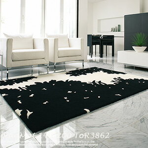 【東リ】 ラグマット TOR3862 140cm×200cm ラグマット 北欧 東リ アクセントラグ モノトーン アクリル 子供部屋 ハワイアン 北欧　総柄　ワンルーム リビング 家族 一人暮らし 1.5畳 東リ ラグ マット