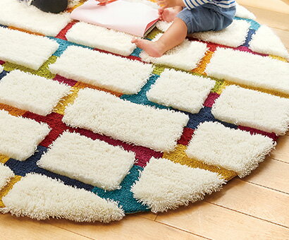 【東リ】ラグマット TOR3847 140cm×140cm （円形ラグ） ラグマット 北欧 東リ アクセントラグ モダン 北欧 総柄 ワンルーム 家族 一人暮らし 1.5畳 東リ ラグ マット