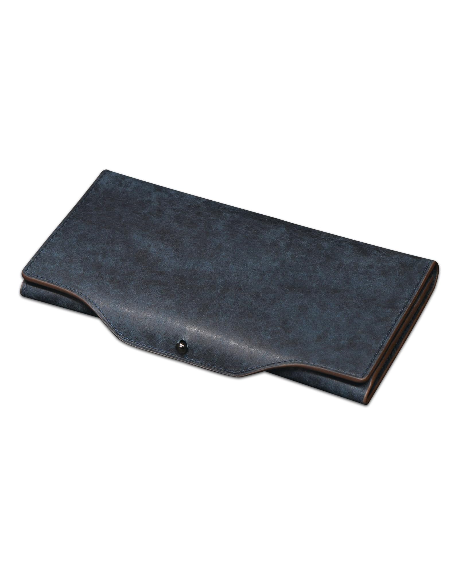 [] 財布 メンズ 長財布 プエブロレザー 大容量 本革 カード22枚 薄い スリム かぶせ型 大きく開く小銭..