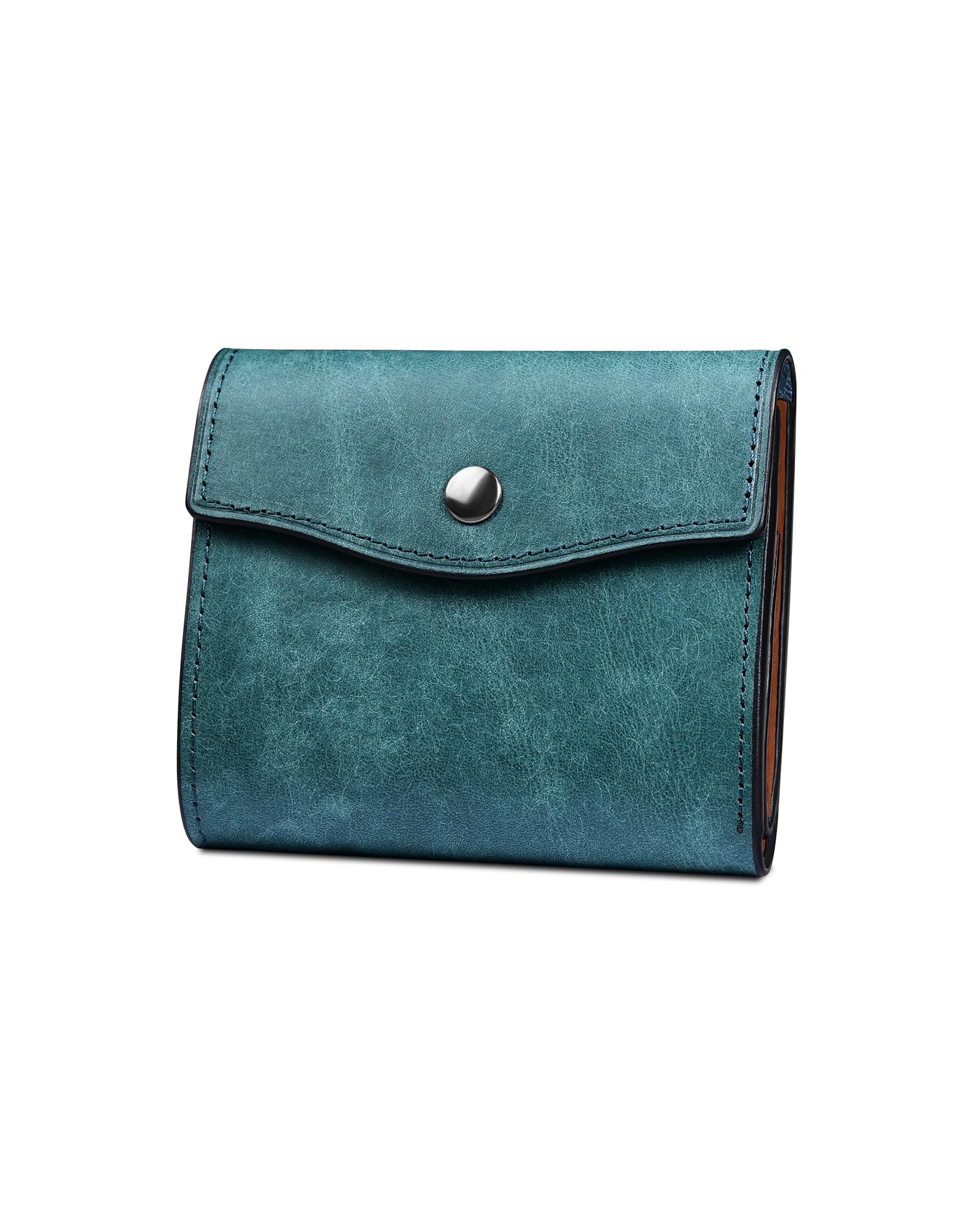 [] 財布 メンズ 2つ折り プエブロレザー 本革 二つ折り財布 コンパクト財布 フラップ式 BOX型小銭入れ 小さい 紳士用 金運