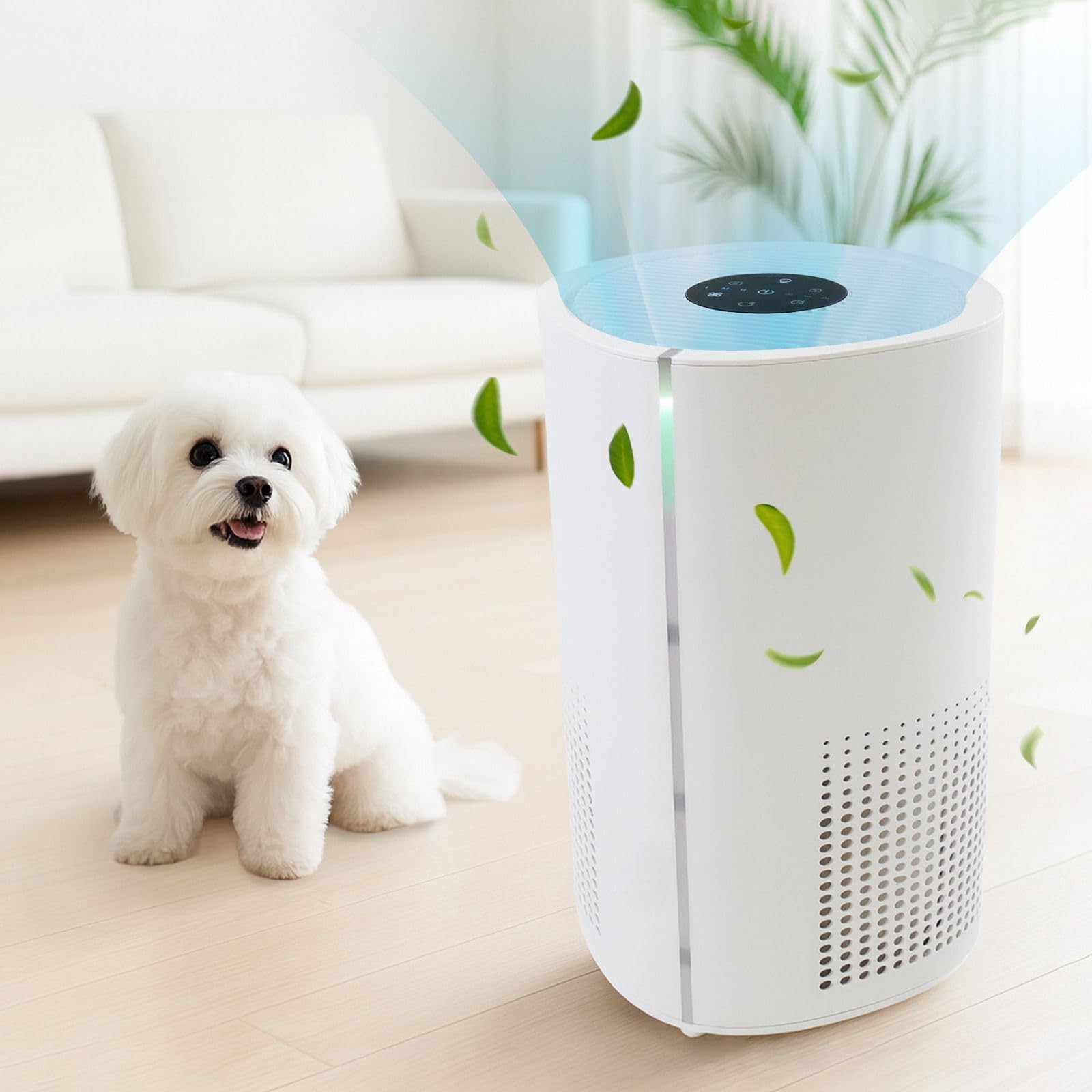 【18畳用 全方位360°吸引】 STEP 空気清浄機 静音 4層フィルター 円柱型 花粉 ホコリ 除菌 脱臭 タイマー 活性炭 (本体)