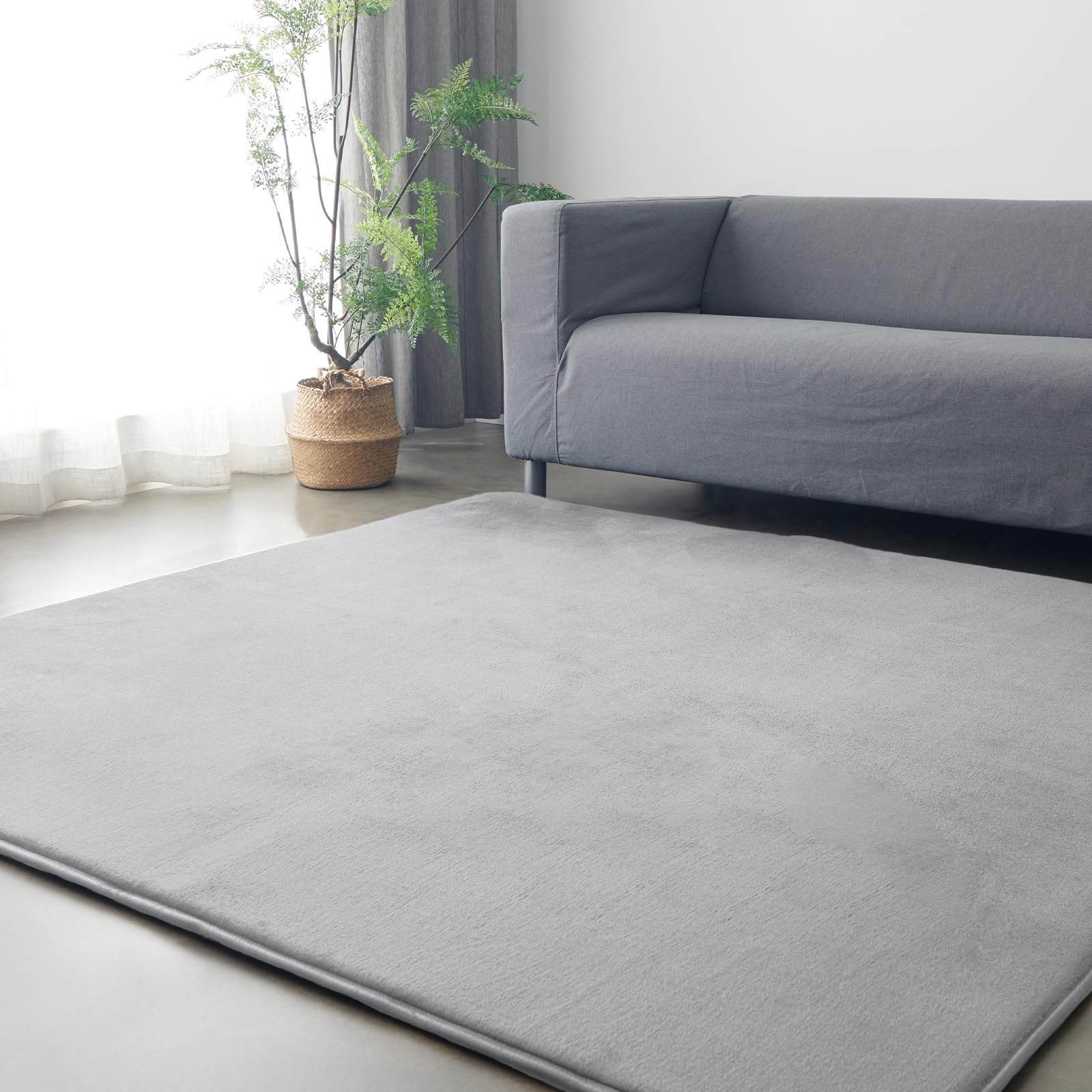 カーペット 極厚 ラグ ラグマット 厚手 滑り止め付 洗える 185×185cm 約1.5畳 絨毯 防ダニ 抗菌 防臭 オールシーズン快適に使用 床暖