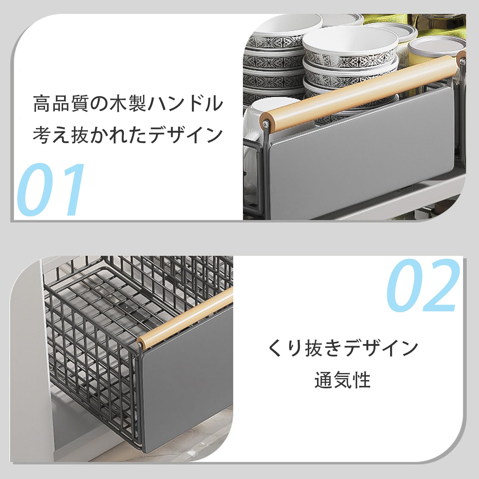 ツーピース 折りたたみ式 シンク下収納ラック スライド式 シンク下収納 調味料ラッ...