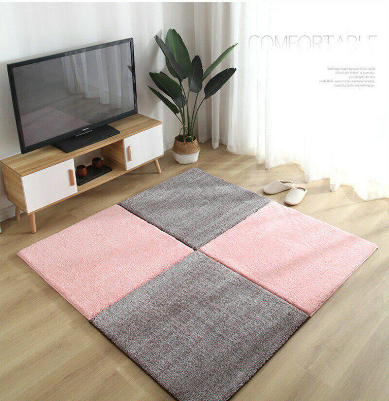 5色ラグ マット 洗える ラグマット シャギーラグ カーペット畳 夏用 正方形 1枚入80*80cm 北欧 グレー グリーン 緑 リビング用 居間用 おしゃれ かわいいセンターラグ らぐ 正方形 絨毯 じゅうたん ダイニングラグ シャギー おうち時間