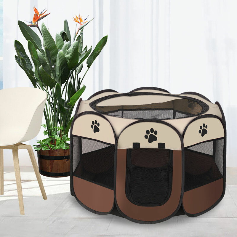 ペットサークル 折りたたみ 八角形 メッシュサークル ペットテント 通気性 アウトドア 防水 ペットハウ..