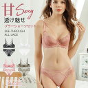 送料無料 総レースブラ 総レース ブラジャー 上下セット セクシー レース 大きいサイズ 下着 レディース ブラセット ワイヤー レースブラ ワイヤーブラ レースショーツ ランジェリー ナイトブラ 透け感 美乳ブラ A70-D90 A-Eカップ 超極薄
