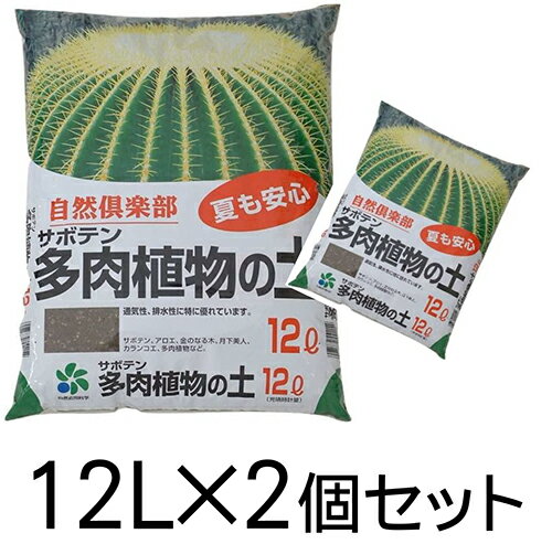 [自然応用科学] 多肉植物の土 サボテンの土 24L (12L×2袋セット)