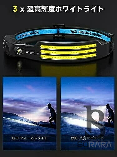 ヘッドライト LED 防水 登山 釣り キャンプ 登山用 アウトドア用 防災 災害対策 LE...