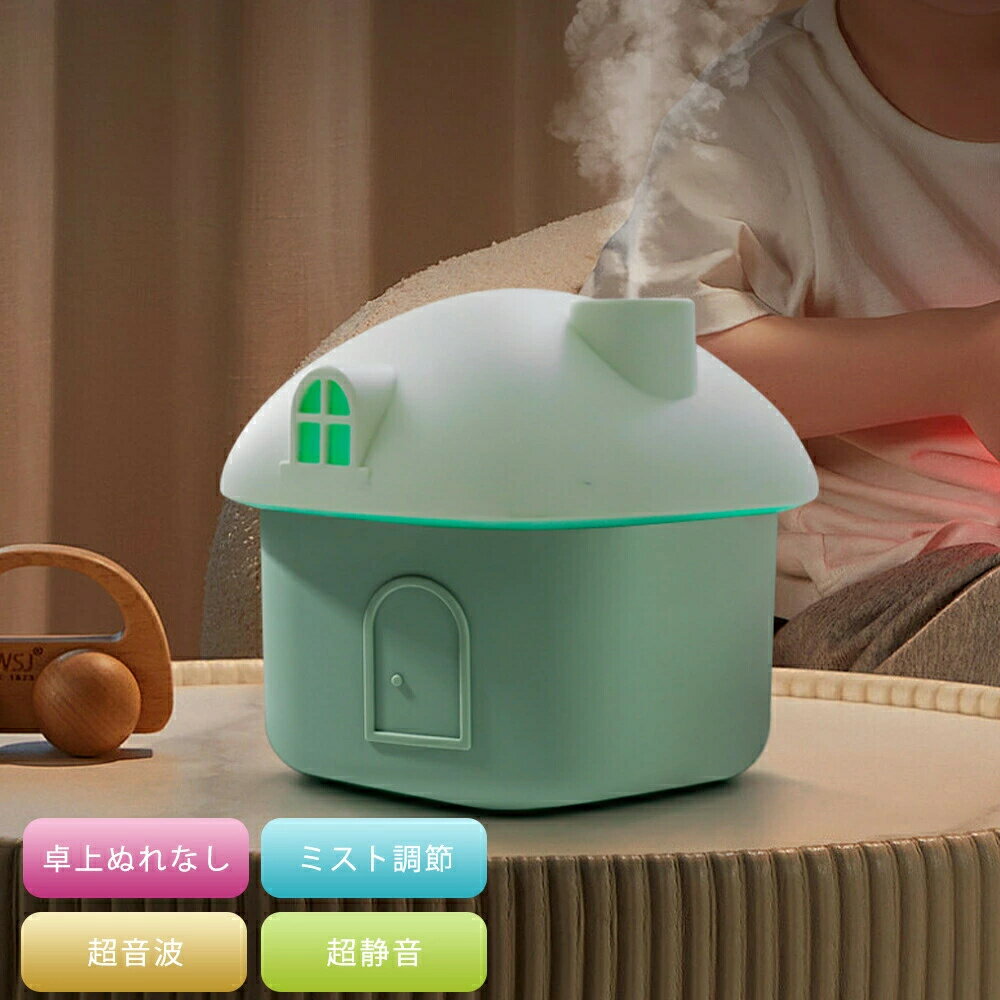 加湿器 超音波 小型 超音波加湿器 加湿機 超静音 コンパクト加湿器 軽量 空気清浄 超音波式 お手入れ簡..