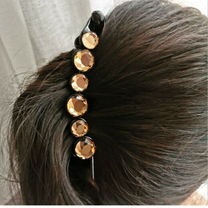 キラキラチャームバナナクリップ　送料無　大人　かわいい　　ヘアクリップ　　パ...