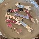 昭和チック胴長猫ヘアクリップ 新発売セール かわいい キャット ねこ ヘアアレンジ プレゼント ヘアアクセ
