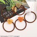 マーブルハートブラウンリングゴム 全5色 新発売セール 大人 かわいい ヘアアレンジ ハーフアップ ヘアアクセ プレゼント F